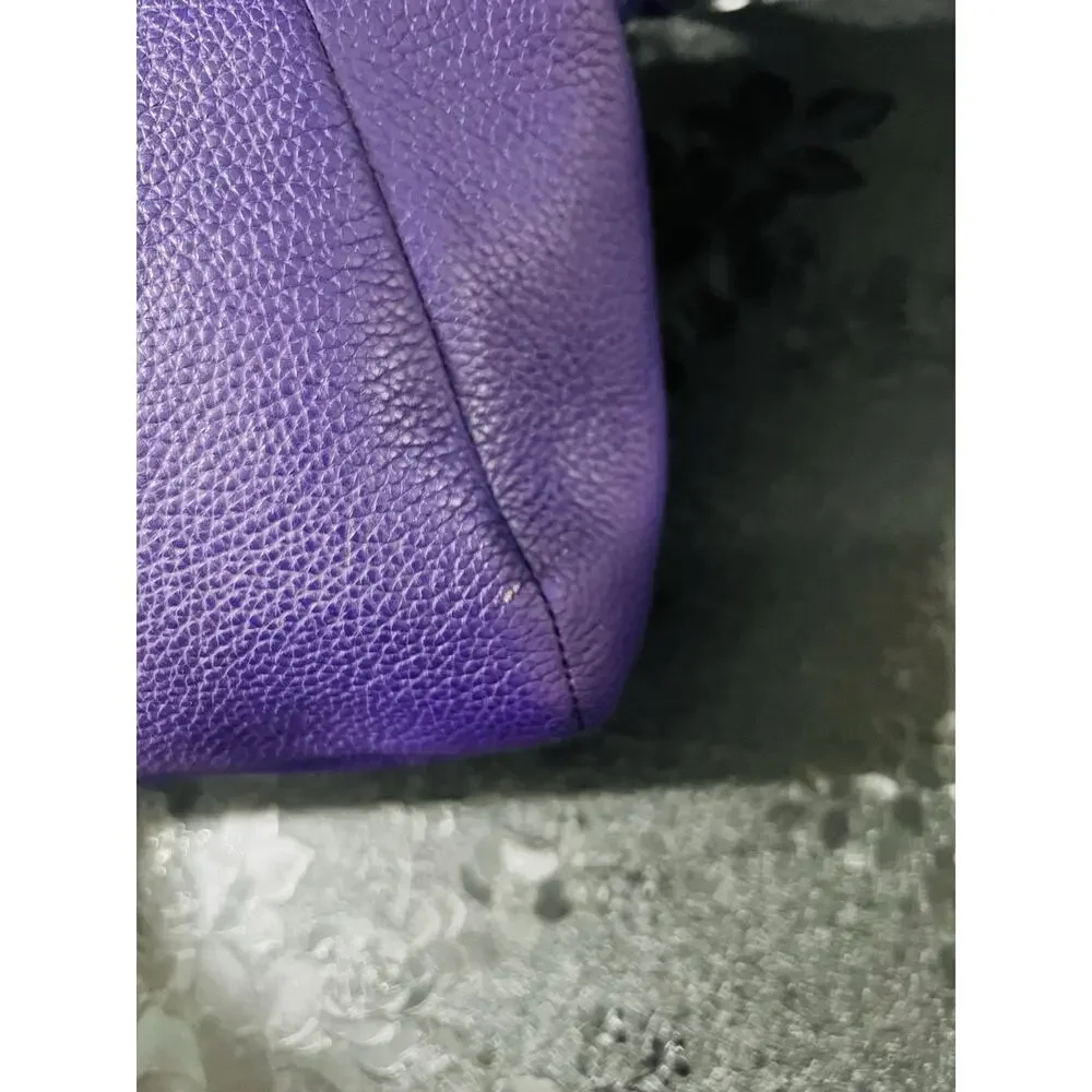 Coach Chicago Ellis Tote Purple Pebbled Leather Gold Hardware 33961 Shoulder Bag